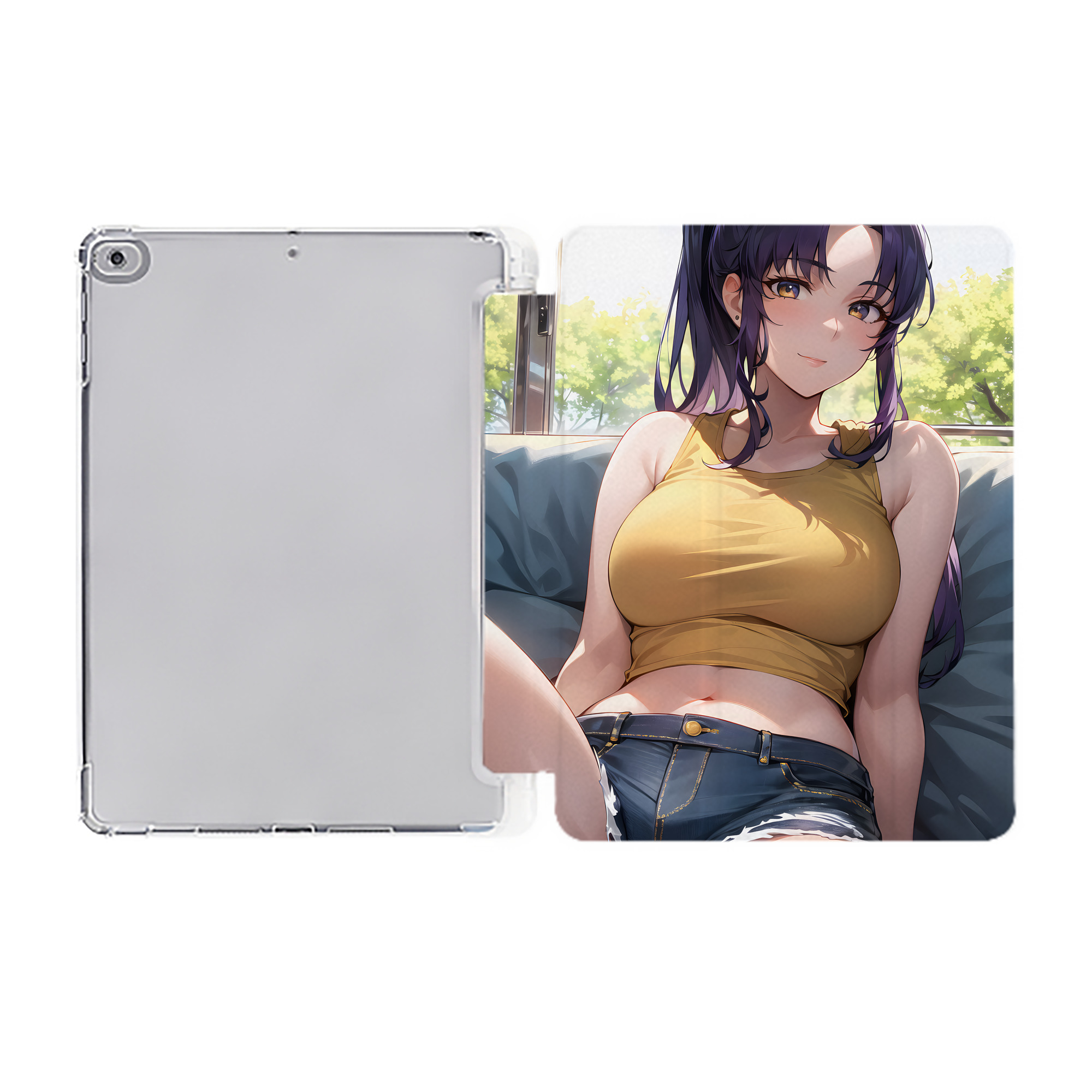 （画像用） EVA 新世紀エヴァンゲリオン IPad ケース ペン収納付き 三つ折りスタンド PUレザー×シリコン 対応機種9.5/10.5/10.9インチ